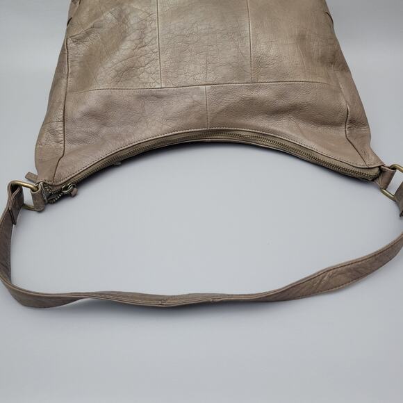 Day & Mood Anthropologie Brown Soft Leather Shoulder Bag Hobo Bag EUC - Picture 9 of 14